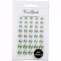 Hobby/knutsel kristal plaksteentjes   40x stuks   groen   strass steentjes   Plak juwelen