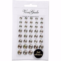 Hobby/knutsel kristal plaksteentjes   40x stuks   zilver   strass steentjes   Plak juwelen
