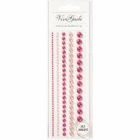 Hobby plak parels   Vel met 140 stuks   roze   2 8 mm   plakdiamantjes   stickers