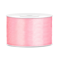 Hobby Sierlint satijn   licht roze   25 meter   cadeaulint   satijnlint/sierlinten