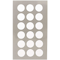 Hobby stickers   144x stuks   D15 mm   witte ronde stickers   Kantoor stickers   Scrapbook   knutsel