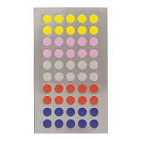 Hobby stickers   200x stuks   D8 mm   gekleurd ronde stickers   Kantoor stickers   Scrapbook   knuts