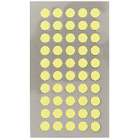 Hobby stickers   200x stuks   D8 mm   neon geel ronde stickers   Kantoor stickers   Scrapbook