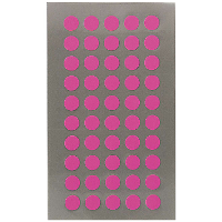 Hobby stickers   200x stuks   D8 mm   neon roze ronde stickers   Kantoor stickers   Scrapbook