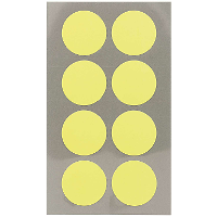 Hobby stickers   32x stuks   D25 mm   neon geel ronde stickers   Kantoor stickers   Scrapbook