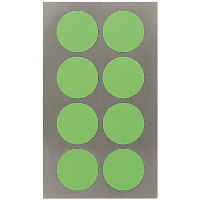 Hobby stickers   32x stuks   D25 mm   neon groen ronde stickers   Kantoor stickers   Scrapbook