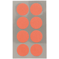 Hobby stickers   32x stuks   D25 mm   neon oranje ronde stickers   Kantoor stickers   Scrapbook