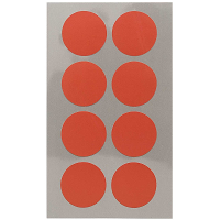 Hobby stickers   32x stuks   rode ronde stickers   Kantoor stickers   Scrapbook   knutselmateriaal