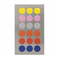 Hobby stickers   72x stuks   D15 mm   basic kleuren ronde stickers   Kantoor stickers   Scrapbook  
