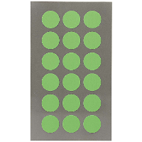 Hobby stickers   72x stuks   D15 mm   neon groen ronde stickers   Kantoor stickers   Scrapbook