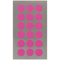Hobby stickers   72x stuks   D15 mm   neon roze ronde stickers   Kantoor stickers   Scrapbook