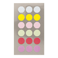 Hobby stickers   72x stuks   D15 mm   pastel kleuren ronde stickers   Kantoor stickers   Scrapbook