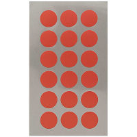 Hobby stickers   72x stuks   D15 mm   rode ronde stickers   Kantoor stickers   Scrapbook   knutsel