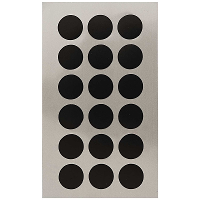 Hobby stickers   72x stuks   D15 mm   zwarte ronde stickers   Kantoor stickers   Scrapbook   knutsel