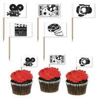 Hollywood feestartikelen thema cocktailprikkers 50 stuks