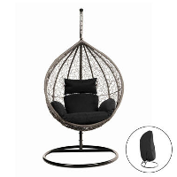 HOME DELUXE Hangstoel CIELO Zwart Met Regenhoes