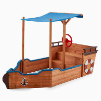HOME DELUXE   Scheepszandbak met bankje MATSCHEKISTE   160 x 78 cm