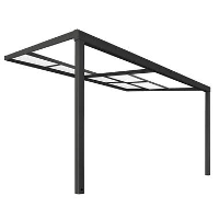 HOME DELUXE SOLIS DELUXE terrasoverkapping grijs 390 x 295 x 233 / 272 cm