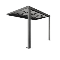 HOME DELUXE Terrasoverkapping SOLIS DELUXE grijs 290 x 295 x 233 / 272 cm