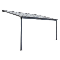 HOME DELUXE Terrasoverkapping SOLIS Grijs 312 x 303 x 226 / 278 cm