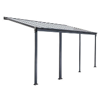 HOME DELUXE Terrasoverkapping SOLIS Grijs 618 / 625 x 303 / 300 x 278 / 226 cm