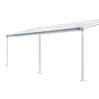 HOME DELUXE terrasoverkapping SOLIS wit 435 / 442 x 300 / 303 x 278 / 226 cm