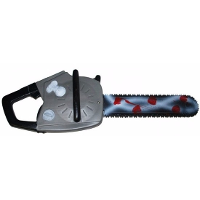 Horror kettingzaag met bloed   halloween verkleed accessoires   plastic   45 cm