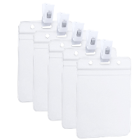 ID Badgehouders   10x stuks   clip bestiging   8,5 x 12,2 cm   naamkaarthouder