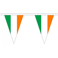 Ierland landen punt vlaggetjes   5 meter   slinger / vlaggenlijn   polyester