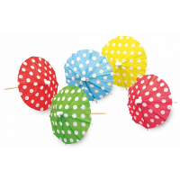 Ijsparasols   10x st   hout/papier   IJs/hapjes parasols   cocktailprikkers   prikkers