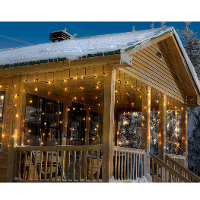 Ijspegelverlichting   lichtsnoer  189 led lampjes   warm wit   200 cm   flash