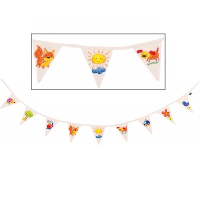 Inkleurbare blanco vlaggenlijn DIY   katoen   110 cm