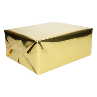 Inpakpapier/cadeaupapier   400 x 50 cm   goud metallic   luxe papier