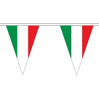 Italie vlaggetjes slinger   5 meter   Landen thema feestartikelen/versieringen   puntvlaggen