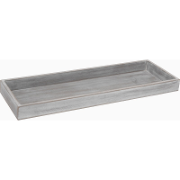 Kaarsenplateau   grey wash   hout   14 x 40 cm   rechthoekig   kaarsenbord