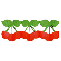 Kersen fruit thema party slinger   papier  300 cm   Decoratie/versieringen   gezondheid