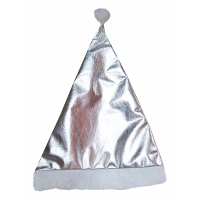 Kersmuts   glimmend zilver   voor volwassenen   pluche   57 cm   kerstaccessoires