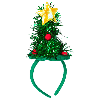 Kerst diadeem/haarband   kerstboom met piek   groen