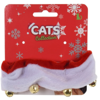 Kerst halsband   rood   met belletjes   voor katten