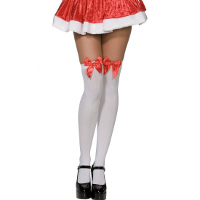 Kerst kousen met rode strik voor dames