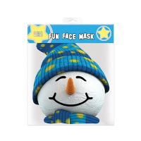 Merkloos Kerst masker Sneeuwpop