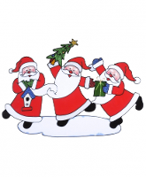 Kerst raamstickers   kerstman plaatjes   40 x 27 cm   raamversiering   raamdecoratie