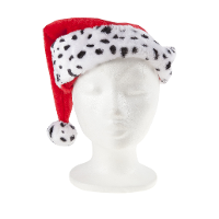 Kerstmuts   dalmatier print   rood   voor volwassenen   30 x 40 cm