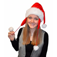 Kerstmuts   pluche   rood   met oorflappen   voor volwassenen   kerstaccessoires?
