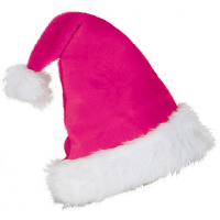 Kerstmuts   pluche   roze   met pompom   58 cm   polyester   kerstaccessoires?