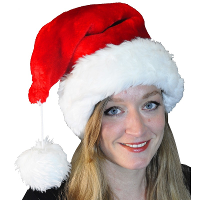 Kerstmuts   rood   pluche   grote pompom   volwassenen   kerstaccessoires