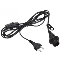 Merkloos Kerststerren verlichting lichtkabels zwart E14 fitting 3 meter