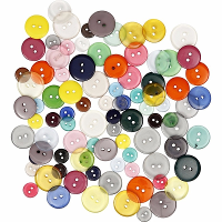 Knoopjes/Knopen voor kleding   100x stuks   gekleurd mix   12 18 20 mm   formaten mix
