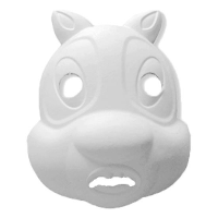 Knutsel masker eekhoorn   25 x 22 cm   papier mache   dierenmasker   hobby