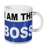 Koffiebeker   I am the boss   Groot formaat   1000 ml   cadeau   mannen/vrouwen   De Baas